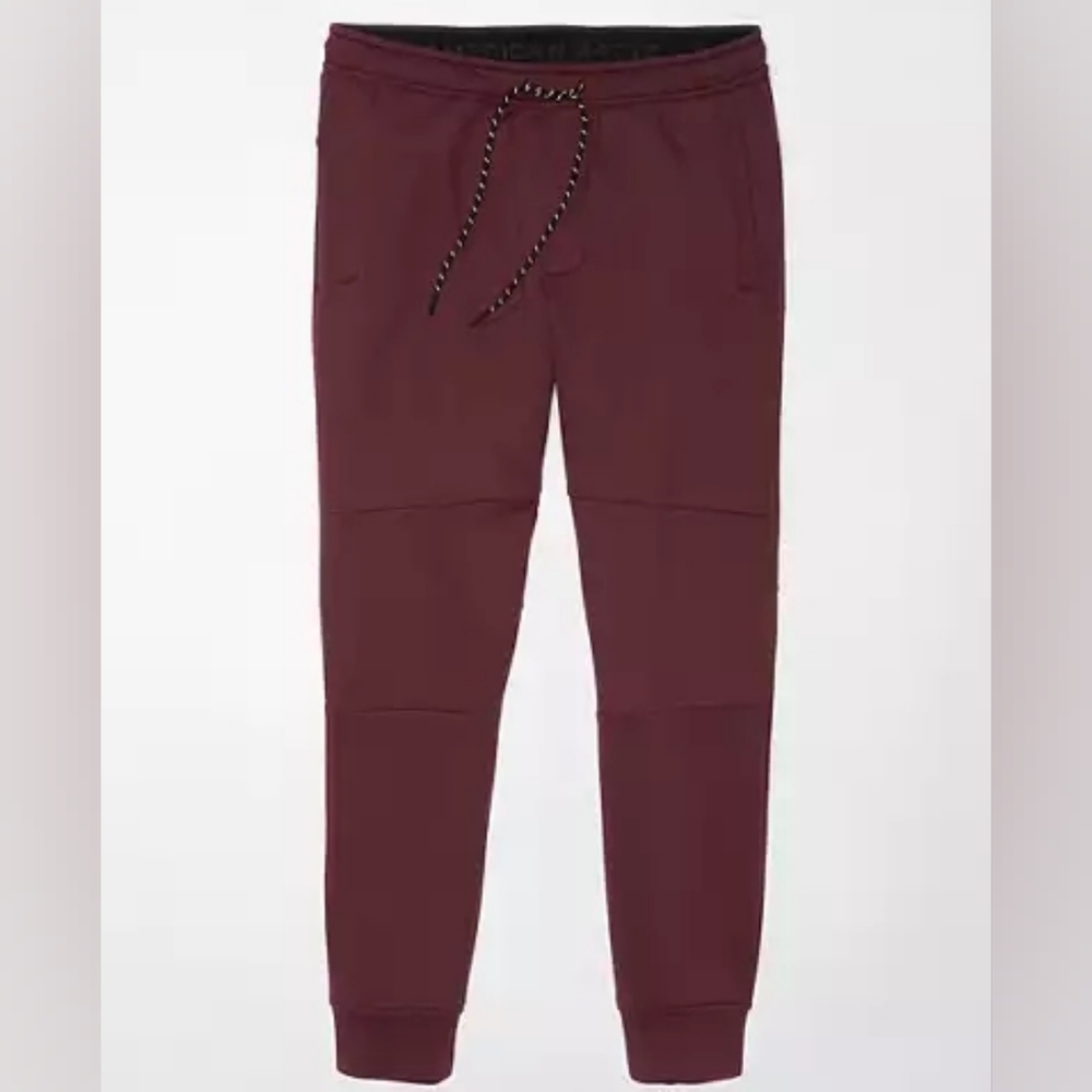 American Eagle Outfitters Men's Burgundy Jogger Sweatpants